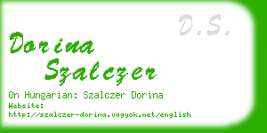 dorina szalczer business card
